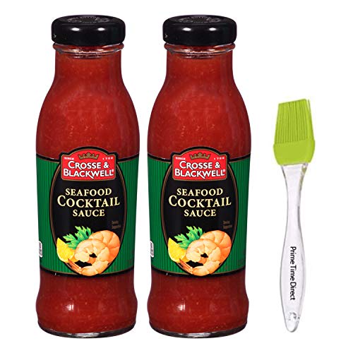 Crosse & Blackwell Seafood Cocktail Sauce, 12 oz (Pack of 2) Bundled with PrimeTime Direct Silicone Basting Brush in a PTD Sealed Bag