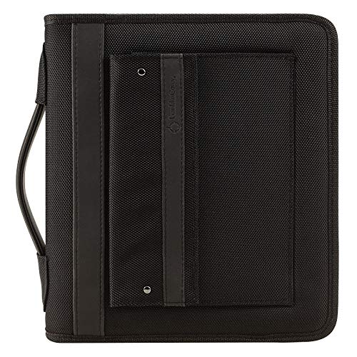 FranklinCovey Classic Friday Nylon Zipper Binder with Handles - Black