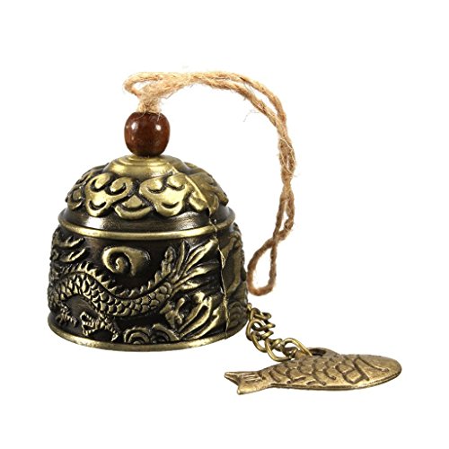 HiMo Vintage Dragon Fengshui Bell Toy Good Luck Bless for Home Garden Hanging Windchime Blessing Decoration Gift (Dragon)
