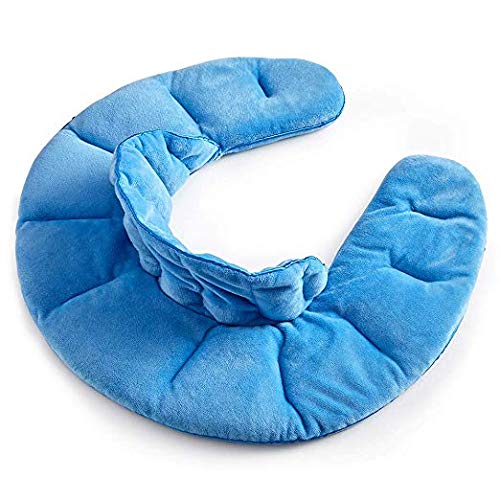 Sivio Microwaveable Heating Pad and Cooling Neck Wrap for Shoulder Pain Relief, Migraine Headache Relief, Stress and Anxiety Relief, Herbal Aromatherapy, Blue