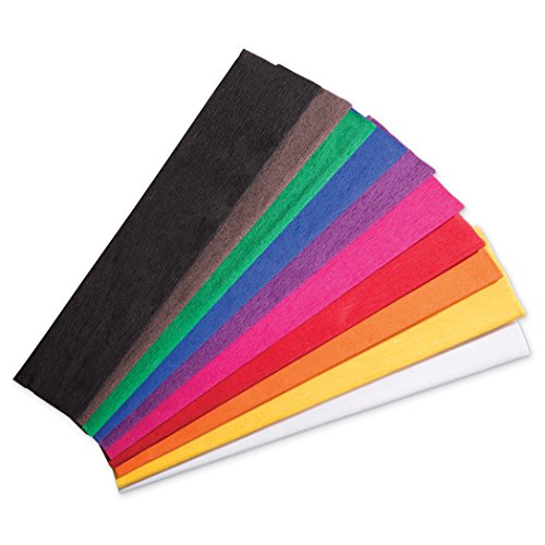 Creativity Street Crepe Paper, 10 Assorted Colors, 20' x 7-1/2', 10 Sheets