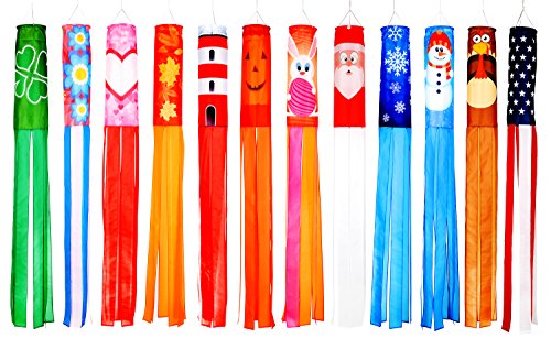 Trademark Innovations Seasonal Theme Garden Windsock (12), 60'