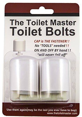 The Toilet Master Toilet Bolts is a No Tool, No Cut, No Nut, Easy to Repair, Replace, Service, and Install Toilet Bolt, Washer, and Cap Kit