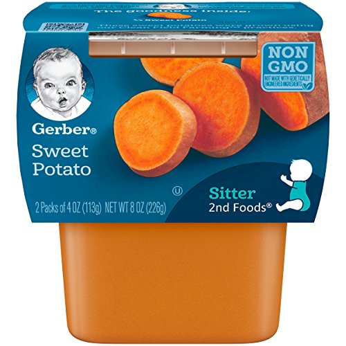 Gerber 2nd Foods Sweet Potatoes, 4 Ounce Tubs, 2 Count (Pack of 8)