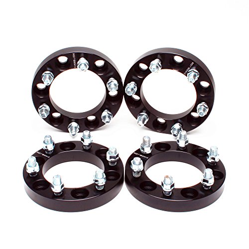 ZY WHEEL 4pcs Wheel Spacers Adapters Black 1' Thickness 6 Lugs 6x5.5/6x139.7 M14x1.5 Studs Compatible for Chevy Suburban Silverado Tahoe GMC Sierra 1500 Yukon Cadillac Escalade Ram 1500 2019-2020