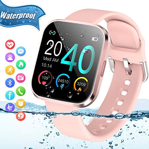 Smart Watch,Bluetooth Smartwatch Touch Screen Sports Fitness Watch Activity Tracker with Heart Rate Blood Pressure Monitor IP67 Waterproof Fitness Tracker Watch for Android iOS Phones Men Women Kids