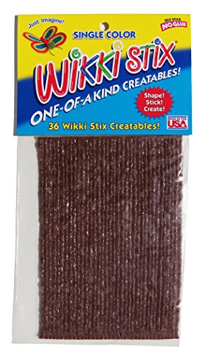 Wikki Stix WIKKI-823 6-Inch Molding and Sculpting Stick, Brown, 36/Pack