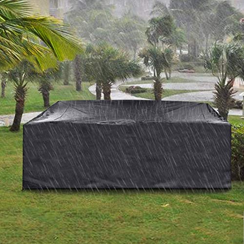 king do way Outdoor Patio Furniture Covers, Extra Large Outdoor Furniture Set Covers Waterproof, Windproof, Tear-Resistant, UV, Fits 12-14Seat (Upgraded Version 600D) 124'X70'X29'