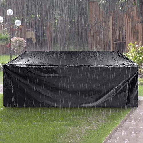 ESSORT Patio Furniture Covers, Extra Large Outdoor Furniture Set Covers Waterproof, Rain Snow Dust Wind-Proof, Anti-UV, Fits for 12 Seats (124'x63'x29' 210D)