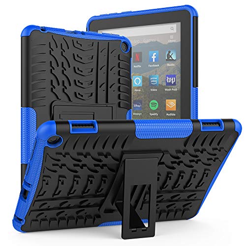 ROISKIN for Kindle Fire HD 8 Case 2020 Release 10th Generation Fire 8 Plus Case, Dual Layer Anti-Slip Shockproof Armor Case with Kickstand