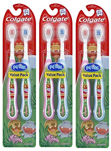 Colgate My First Baby and Toddler Toothbrush, Extra Soft (6 Count)