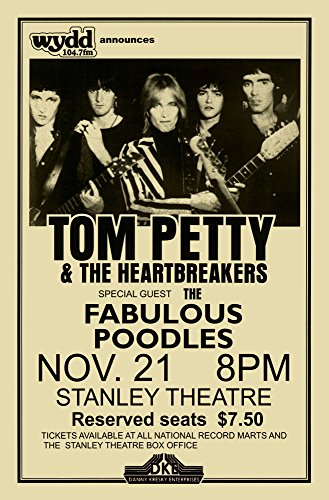 Innerwallz Tom Petty and The Heartbreakers Live 1979 Retro Art Print — Poster Size — Print of Retro Concert Poster — Features Tom, Mike, Benmont, Ron, Scott and Steve.