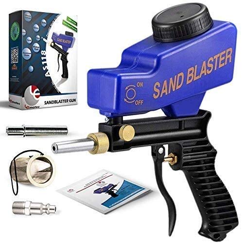 LE LEMATEC Sand Blaster Gun Kit for All Blasting Projects, Remove Paint, Stain, Rust, Grime on Surfaces and Pool Cleaning