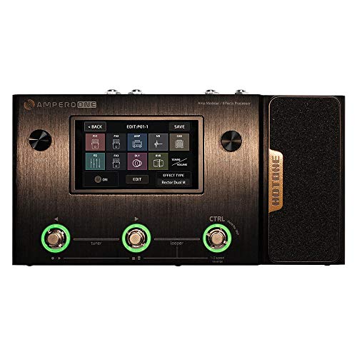 Hotone Ampero One MP-80 Guitar Bass Amp Modeling IR Cabinets Simulation Multi Language Multi-Effects with Expression Pedal Stereo OTG USB Audio Interface