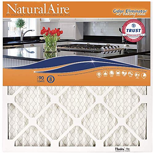 NaturalAire Odor Eliminator Air Filter with Baking Soda, MERV 8, 20 x 20 x 1-Inch, 4-Pack