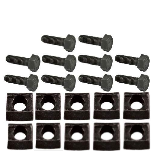Mobile Home Axle Wheel Bolt (Course Thread) w/Rim Clamps 10 Pack
