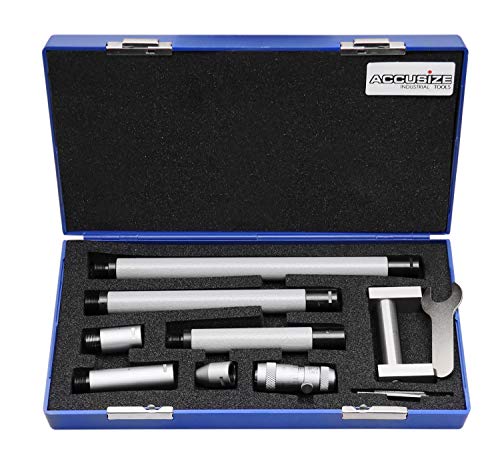 Accusize Industrial Tools 2-24'' by 0.001'' Resolution Inside Micrometer Set, 3011-5051