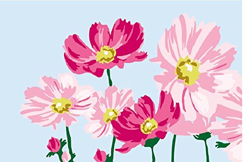 Diy oil painting, paint by number kits for kids - Beautiful flowers 20x30cm