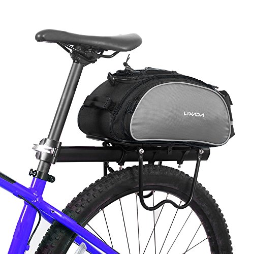 Lixada Bicycle Rack Bag 13L Waterproof Cycling Bike Rear Seat Cargo Bag MTB Road Bike Rack Carrier Trunk Bag Pannier Handbag