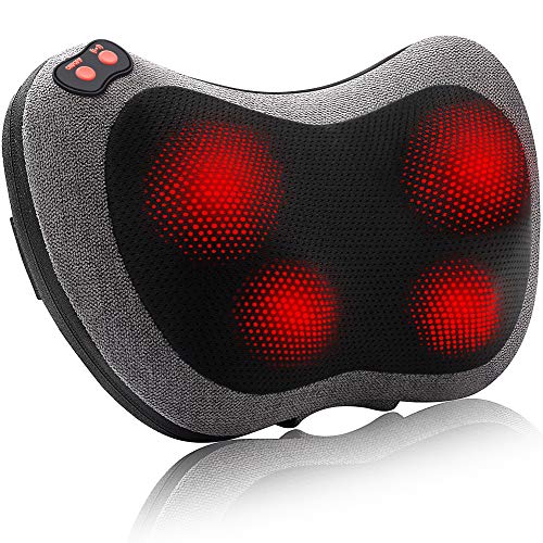 Papillon Back Massager with Heat,Shiatsu Back and Neck Massager with Deep Tissue Kneading,Electric Back Massage Pillow for Back,Neck,Shoulders,Legs, Foot,Body Muscle Pain Relief,Use at Home,Car,Office