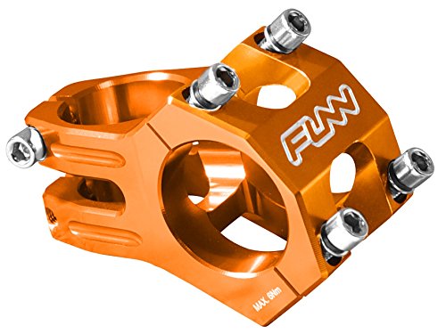 Funnduro MTB Stem, Bar Clamp 31.8mm, Ultralight and Tough Alloy stem for Mountain Bike (Length 35mm, Orange)