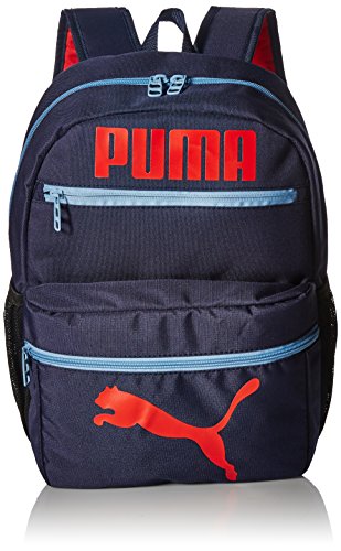 PUMA Boys' Big Evercat Meridian 2.0 Backpack, navy/red, OS