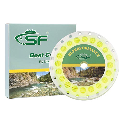 SF Fly Fishing Floating Line with Welded Loop Weight Forward Fly Lines # Yellow 100FT WF5F