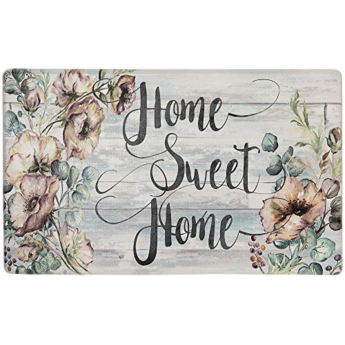 SoHome Cozy Living Anti-Fatigue Fall Kitchen Floor Standing Mat Runner Rug, Home Sweet Home Floral Themed-Non Slip, Stain Resistant, Easy Clean, 1/2 Inch Thick Comfort Chef Mat, 20' x 36'