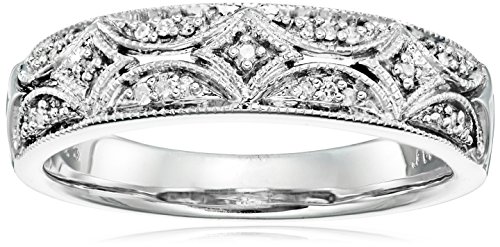 Sterling Silver Diamond Accent Band Ring, Size 7