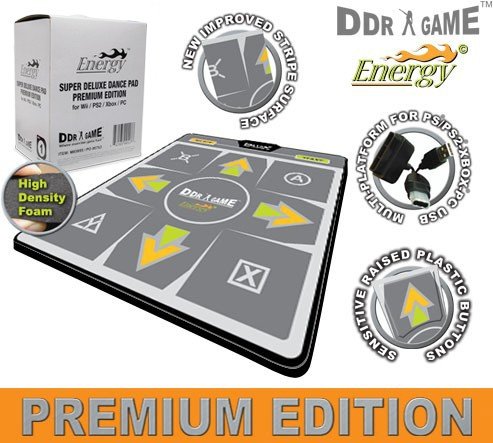 Dance Dance Revolution Energy HD 1' Foam Deluxe Dance Pad for PS/ PS2/ Wii/ Xbox/ PC - DDR Game