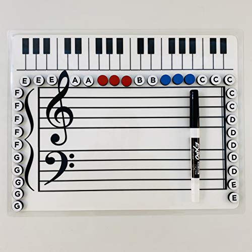 Music Grand Staff Dry Erase Magnetic Board