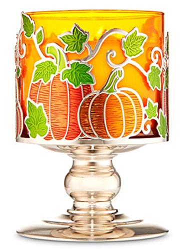 White Barn Bath and Body Works Pumpkin Patch Pedestal Candle Sleeve Holder