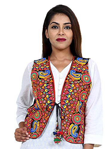 Craft Trade Embroidered Kutchi Jacket for Women Cotton Traditional Choli Koti Girls Indian Wear (Bust Size Upto 38')