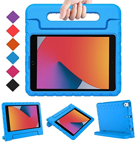 BMOUO iPad 10.2 Kids Case, iPad 8th/7th Generation Case, iPad 10.2 2020/2019 Case, Shockproof Light Weight Convertible Handle Stand Kids Case for New iPad 10.2' 2020 Latest Model, Blue