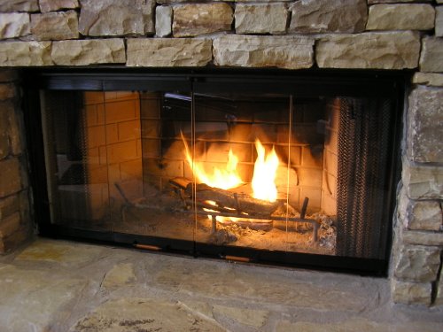 Heatilator Fireplace Doors - Black 42' Glass Doors - DM1042