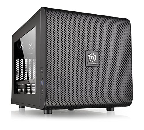 Thermaltake Core V21 SPCC Micro ATX Cube Computer Chassis CA-1D5-00S1WN-00,Black