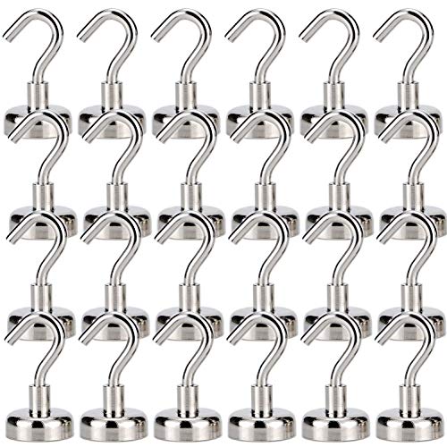 22Lbs Magnetic Hooks for Cruise, Grill, Towel, Indoor Hanging, Home, Kitchen, Workplace, Office and Garage - 25 Pack