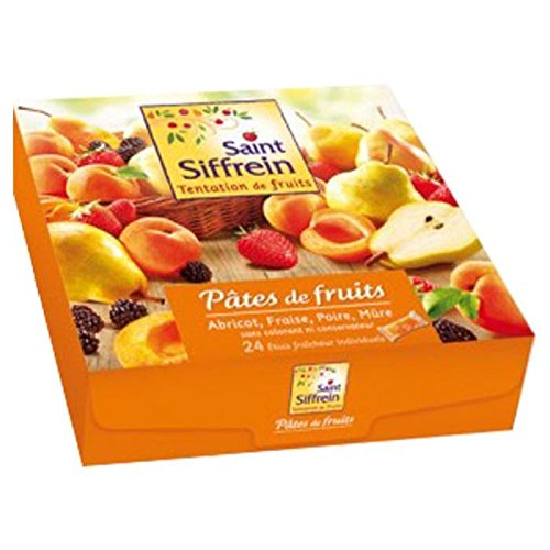 Saint Siffrein Gourmet French Fruit Jellies (Fruit Pastes) Apricot, Pear, Strawberry and Blackberry 24ct 25.4oz