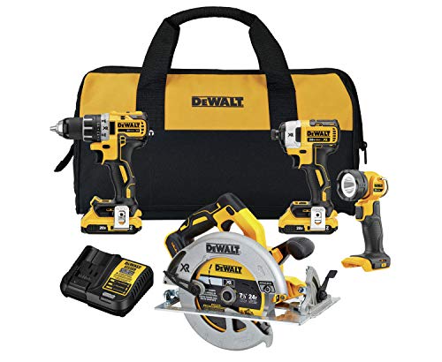 DEWALT 20V MAX XR Brushless Combo Kit, Compact 4-Tool (DCK483D2)