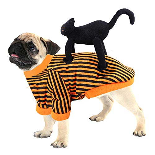 Halloween Pet Costume Dog Black Cat Costume Decorations Dogs Cats Puppy Doll Funny Cosplay Costumes Outfits Horror Clothes Clothing Christmas Festival Holiday Party Dress Up Apparel Accessories XL