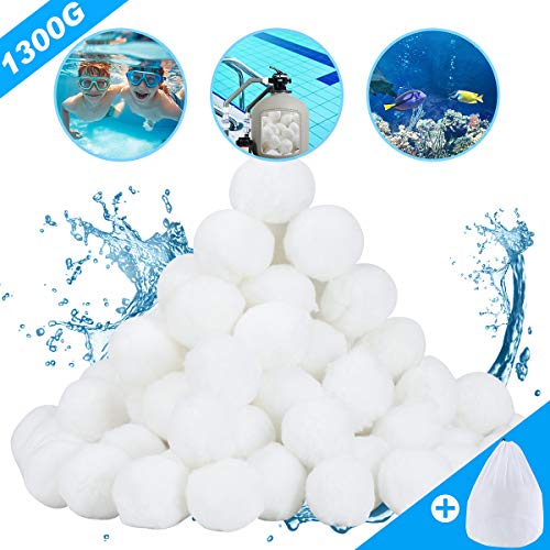 Aitsite 2.9 lbs Pool Filter Balls Eco-Friendly Fiber Filter Media for Swimming Pool Sand Filters (Equals 100 lbs Pool Filter Sand)
