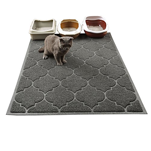 Cat Litter Mat, XL Super Size, Phthalate Free, Easy to Clean, 47x36 Inches, Durable, Soft on Paws, Large Litter Mat.