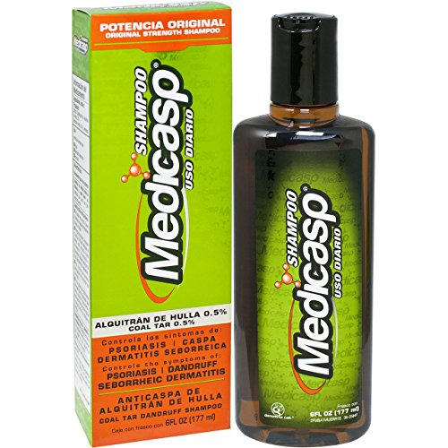 Medicasp Coal Tar Gel Anti-Dandruff Shampoo - Treats Dandruff, and Seborrheic Dermatitis and Psoriasis, 6 fluid ounce