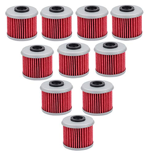 Tvent 116 HF116 Oil Filter for Honda CRF150R CRF250R CRF250X CRF450R CRF450X Motorcycle ATV Parts (Pack of 10)