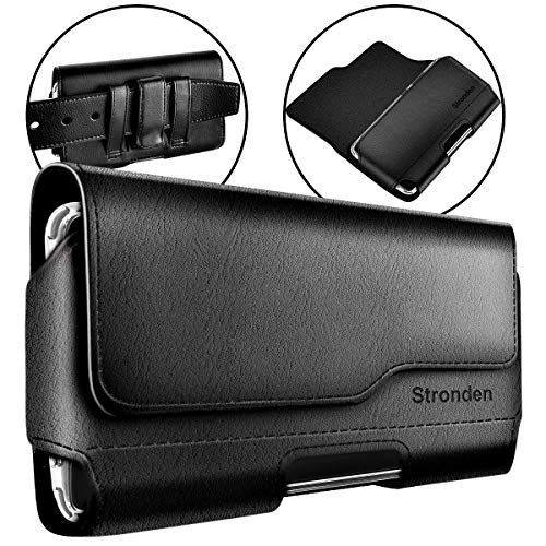 Stronden iPhone SE (2020) iPhone 8 iPhone 6S 7 Belt Case with Clip, Apple iPhone 8 Leather Belt Clip Case Holster Pouch Sleeve Flip Cover Cell Phone Holder (Fits Otterbox Commuter/Symmetry Case)