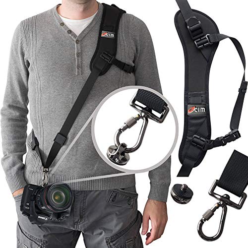 Ocim Camera Strap,Camera Sling Strap with Safety Tether, Adjustable and Comfortable Neck/Shoulder Belt for DSLR/SLR Camera (Nikon, Canon, Sony) Universal Belt Women/Men