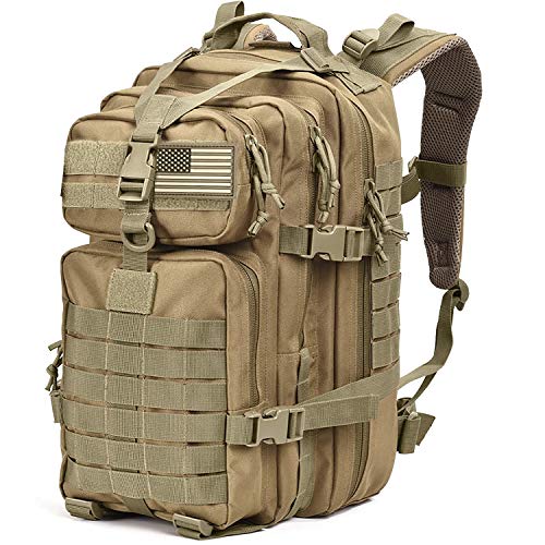 Tru Salute Military Tactical Backpack Large Tan Army 3 Day Assault Pack Molle Bugout Bag Rucksack (tan)