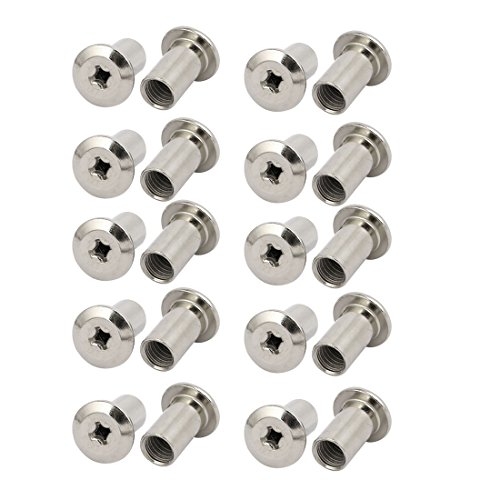 uxcell M8 x 17mm Carbon Steel Rivet Phillips Head Insert Barrel Nut 20PCS