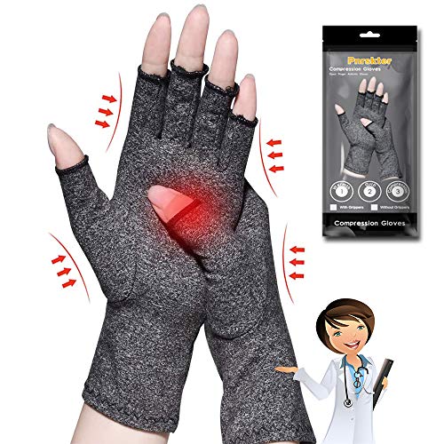 Arthritis Gloves,New Material, Compression for Arthritis Pain Relief Rheumatoid Osteoarthritis and Carpal Tunnel, Premium Compression & Fingerless Gloves for Typing and Daily Work(L size, 1pair)