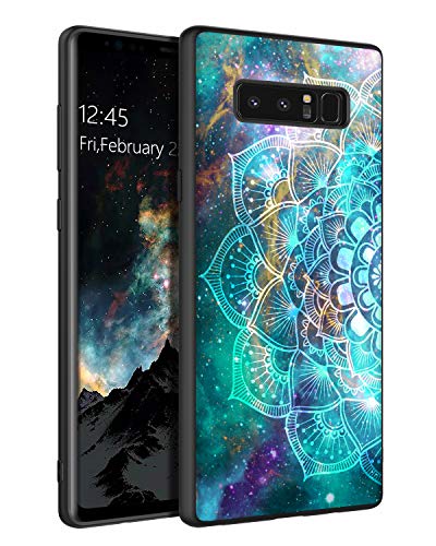 BENTOBEN Samsung Galaxy Note 8 Case, Note 8 Phone Case, Slim Fit Glow in The Dark Soft Flexible Bumper Protective Shockproof Anti Scratch Cases for Samsung Galaxy Note 8 (2017), Mandala in Galaxy